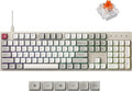 Keychron C2 Pro Wired Mechanical Keyboard with 8K Hz Polling Rate, Full Size Custom RGB Backlit Hot-Swappable, Non-Shine Through PBT Keycaps Compatible with Mac Windows Linux (Silent Red Switch)