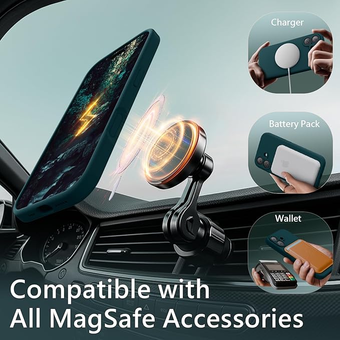 FireNova Magnetic for iPhone 17 Case, Compatible with MagSafe, [Integrated Silicone Camera Control Button] [Camera Protection] Anti-Scratch Microfiber Lining Phone Case, 6.3", Teal