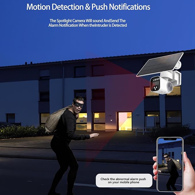 7W Solar 4G Security Cameras Wireless Outdoor, AOV 24/7 Recording Cameras for Home Security, 360° View, 2K Color Night Vision, 2-Way Talk, NO WiFi, Auto Tracking