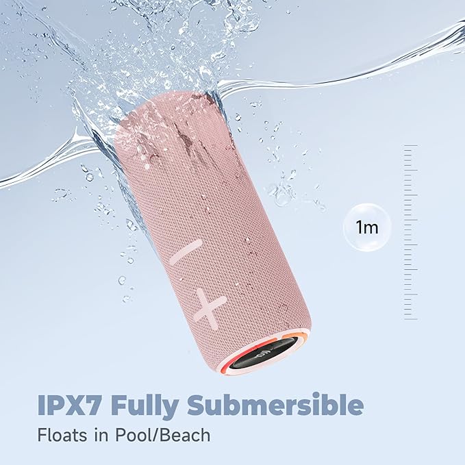 TAZATA Bluetooth Speaker,30W Portable Wireless Speaker with TWS,IPX7 Waterproof, 8H Playtime, LED Lights,for Pool/Beach/Shower, Birthday Gift, Valentines Day Gifts