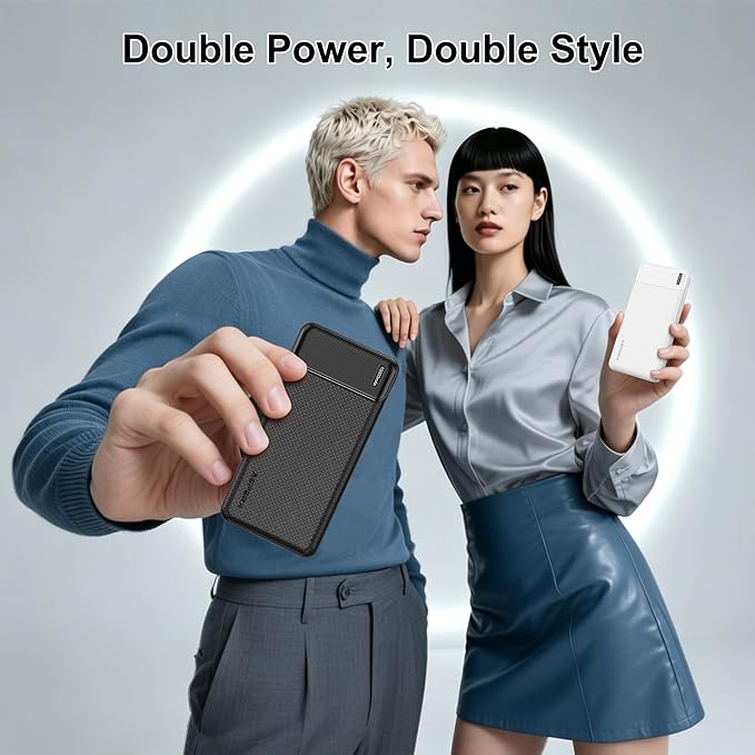 AsperX 2-Pack 10000mAh USB C Output Portable Charger Power Bank Fast Charging, Portable Phone Charger External Battery Pack for iPhone, Samsung, Google LG and Heated Vest