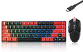 Guiheng Wired 60% Gaming Keyboard and Mouse Combo, Ultra-Compact 61 Keys RGB Backlit Mini Keyboard, Lightweight 3200 DPI Optical, Wired Gaming Set for Windows,PC, MAC PS5 Xbox Gamer(Black and Red)
