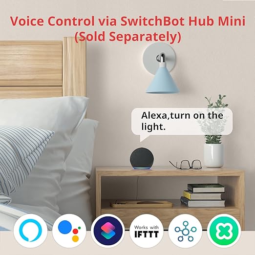 Switchbot Smart Switch Button Pusher (Bluetooth) – Fingerbot for Rocker Switch/One-Way Buttons with bot White, App Timer Control, No Wiring, Optional Hub Required for Voice/Remote, White