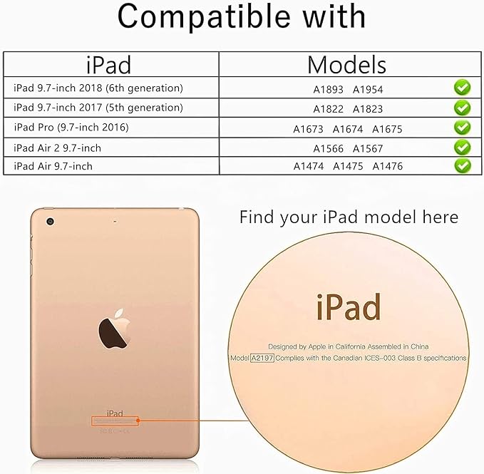 BMOUO Kids Case for iPad 6th/5th Generation (iPad 9.7-inch, 2017/2018), iPad 9.7/Air 2 Case with Screen Protector, Shockproof Handle Stand iPad 6th 5th Generation Cas e for Kids, Purple