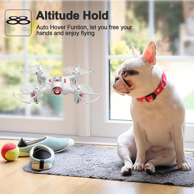 Cheerwing Syma X20 Mini Drone RC Nano Quadcopter with Auto Hovering 3D Flip(White)