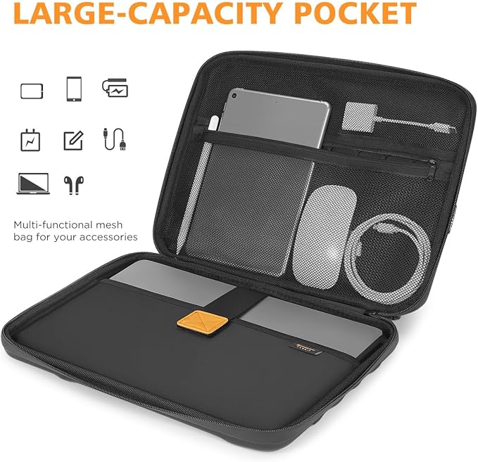 NIDOO 16 inch Laptop Sleeve Carrying Case Computer Bag for 16" MacBook Pro M4 M3/ Lenovo ThinkPad E16 Gen 2/ L16/ 16p / Legion 7i Gen 9/15" Dell Latitude 5540 HP Samsung Shockproof Hardshell Handle
