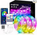 DAYBETTER Led Strip Lights Waterproof, Smart Outdoor Lights, Led Light Strips with Remote, App Control, 5050 RGB Color Changing Led Lights for Bedroom, Roof Eaves, Room Decor 50 ft(3 Rolls of 16.4ft)