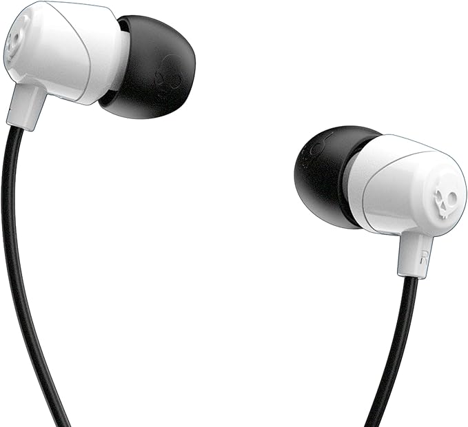 Skullcandy Jib Wired Earbuds with 3.5mm AUX Plug, Noise Isolating Fit, in-Line Microphone Call and Track Control, Convenient for Travel - White