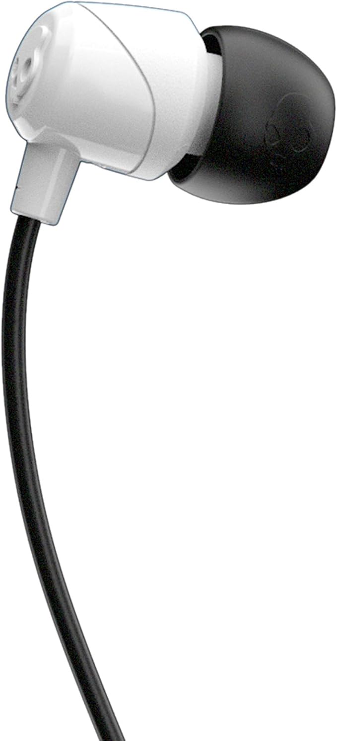 Skullcandy Jib Wired Earbuds with 3.5mm AUX Plug, Noise Isolating Fit, in-Line Microphone Call and Track Control, Convenient for Travel - White