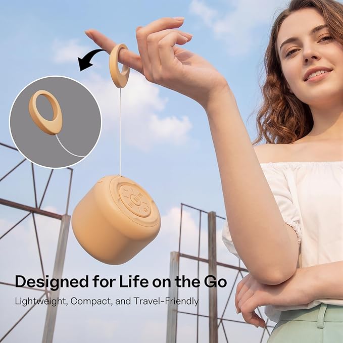Bobtot Portable Bluetooth Speakers with Strap Easy to Carry, Wireless Waterproof Mini Speaker with Loud Stereo Sound, 20 Hours Playtime, Rechargeable Battery, Built-in Microphone, Orange