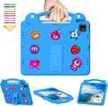 Kids Case for iPad Air 13 inch M3 2025/M2 2024 & iPad Pro 13 inch M4 2024 & iPad Pro 12.9 inch Cover 6th/5th/4th/3rd Generation 2022/2021/2020/2018 with Stand/Pencil Holder/Handle, Sky Blue
