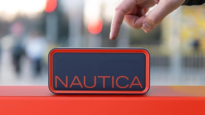 Nautica Urban SP100 True Wireless Outdoor Speaker, Portable IPX5 Waterproof Bluetooth Speaker with 2-Hour Quick Charge & 30-Day Standby, Perfect for Camping, Beach, Backyard & Travel