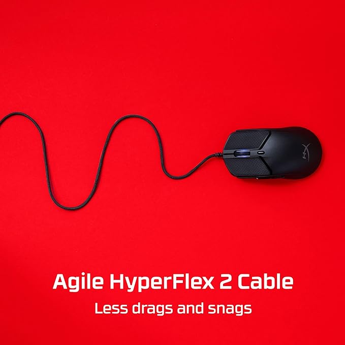 HyperX Pulsefire Haste 2 – Wired Gaming Mouse- Ultra Lightweight, 53g, 8000Hz Polling Rate, Precision Sensor, Hyperflex 2 Cable, Plug and Play – White