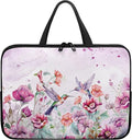 17 Inch Laptop Sleeve, Laptop Cover Computer Bag Tablet Carrying Case with Handle, Hummingbirds Floral Water-Repellent Tote Bags Notebook Sleeves Handbag Messenger Briefcase