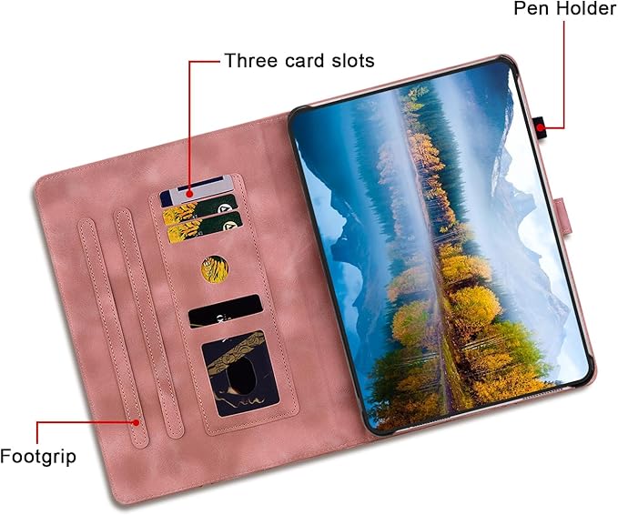 Case for iPad Pro 13 Inch (M5) 2025/ (M4) 2024, Auto Wake/Sleep Supports Pencil Pro and Pencil(USB-C) Magnetic Clasp Stand for iPad Pro 13 Inch Cover, Pink