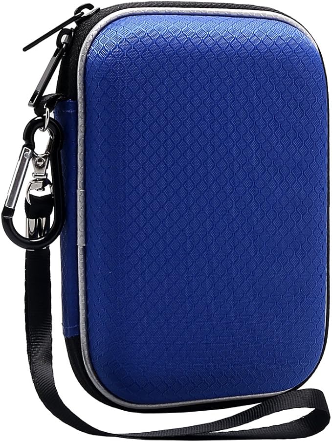 Lacdo Hard Drive Carrying Case for Western Digital WD My Passport/WD Elements/My Passport Ultra Portable External Hard Drive 1TB 2TB 3TB 4TB 5TB 6TB USB 3.0 2.5 inch HDD Travel Bag, Blue
