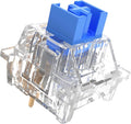 Outemu(Gaote) Crystal Blue Switches for MX Mechanical Gaming Keyboard,3-Pin 50gf Clicky/RGB/DIY Replaceable/Dustproof Switches(Blue,10pcs)