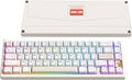 KEEBMONKEY WOBKEY Zen 65 65% Quick Release Wireless Mechanical Keyboard with RGB, CNC Aluminum Case, Hot-Swappable, VIA Support, BT/2.4G/USB-C Gaming Keyboard for Mac/Windows (Ultra White Gold)