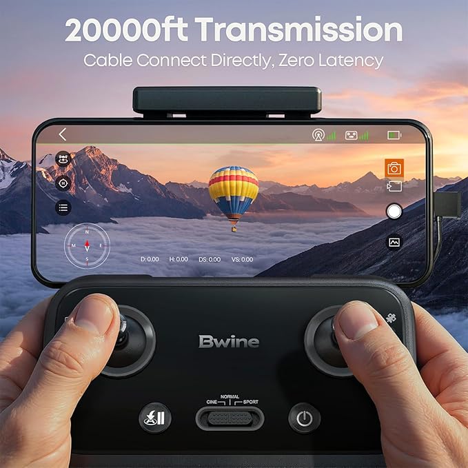 Bwine F7MINI 4K Video 8K Photo Drones with Camera for Adults, 3-Axis Gimbal EIS, 96Mins, 249g FAA-exempt, Over 6KM Transmission, Al GPS Smart Return, Follow, Waypoint, Orbit Fly, Better for Beginner