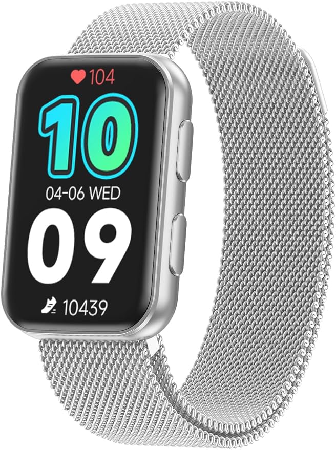 MorePro Health Fitness Tracker for Women Men, 24/7 Heart Rate Blood Pressure & Oxygen Monitoring, Sleep Tracker, 120+ Sport Modes Smart Watch, IP68 Waterproof, 2 Bands, Compatible Android iOS