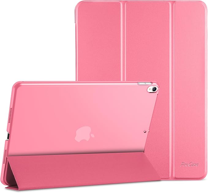 ProCase Smart Case for 10.5” iPad Air 3rd Generation 2019 / iPad Pro 2017, Slim Stand Cover with Translucent Frosted Back for iPad Air 3 -Melonpink
