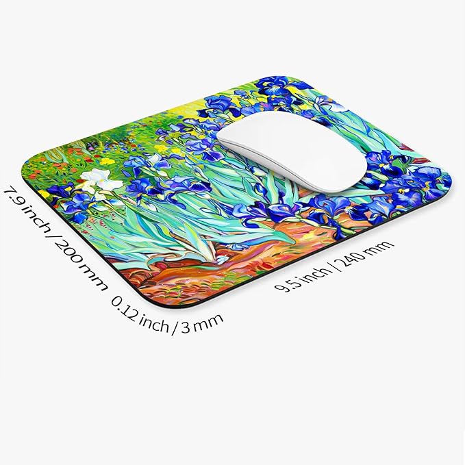Square Mouse Pad Lrises,Personalized Premium-Textured Custom Mouse Mat Design,Washable Mousepad Lycra Cloth,Non-Slip Rubber Base Computer Mouse Pads for Wireless Mouse