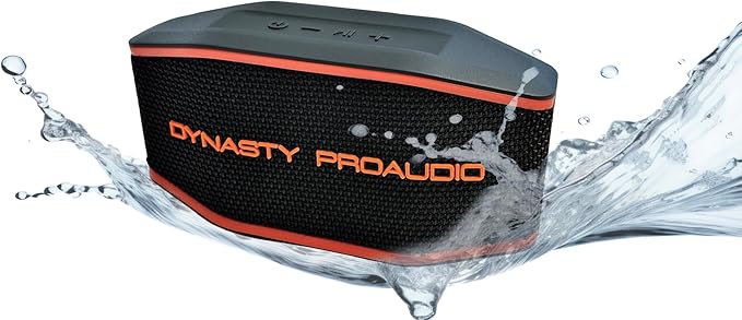 DYNASTY PROAUDIO SB-108 Portable Bluetooth 5.3 Speaker with IPX7 Waterproof, Wireless Stereo Pairing, Enhanced Immersive Bass, Supports for AUX/TF-Card, for Outdoor, Camping and Travel (Black)