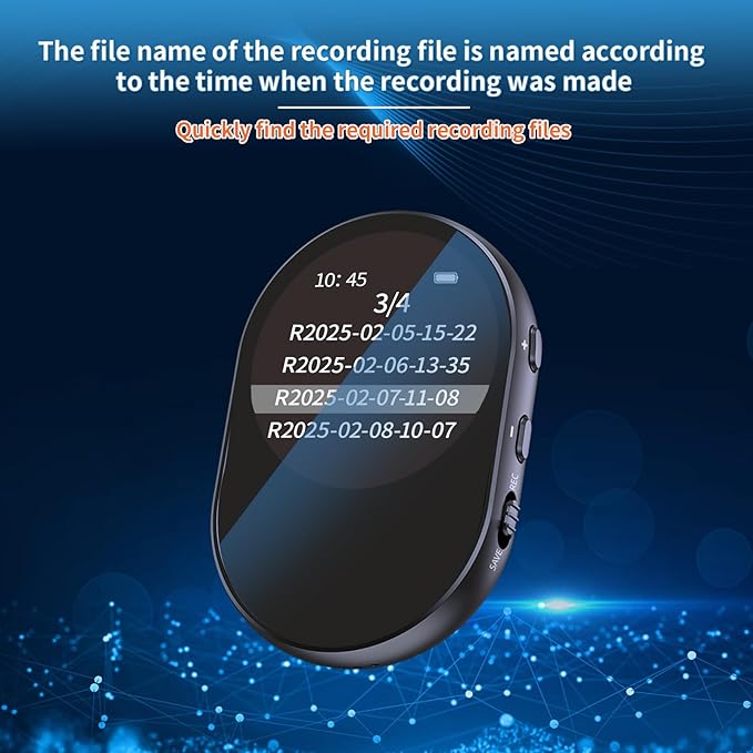 128GB small‌ Voice Recorder,Voice-activated recording,with playback and password management,AI noise and Scheduled recording,reduction Portable recording device,for meetings/lectures/classroom,MP3