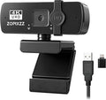 4K Webcam for PC Ultra HD Web Camera with Microphone, PDAF Autofocus,Privacy Cover,USB A & USB C Adapter, Plug & Play,Ideal for Business Meetings&Live Streaming