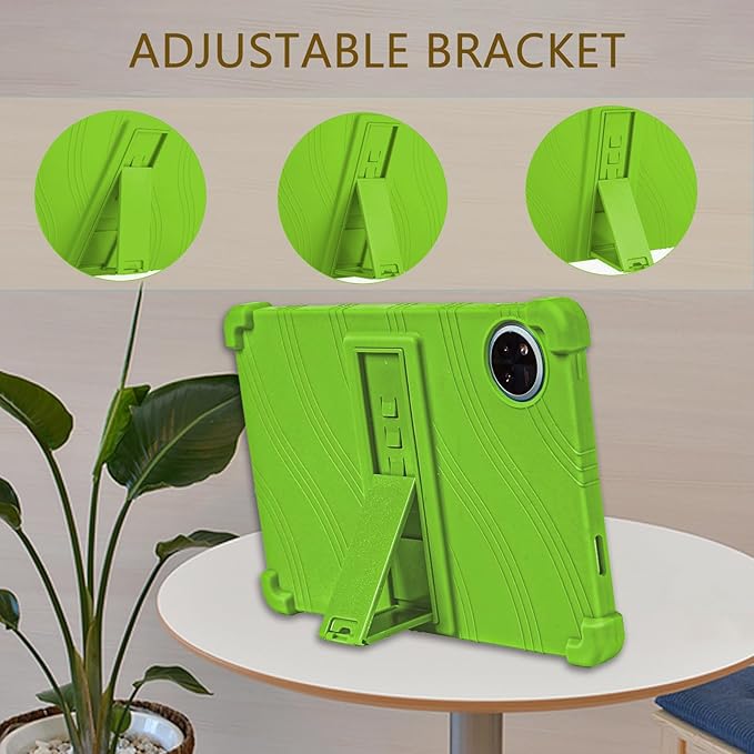 ATOOZ for DOOGEE U11 Case 11 Inch,Soft Silicone Kids Case for DOOGEE U11 Pro Tablet 2025/Teclast P50 Tablet with Stand (Green)