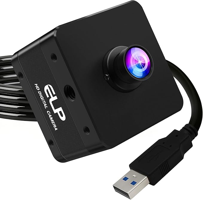 ELP High Speed 4K 60FPS USB Camera for Computer, Mini UVC 2160P USB3.0/2.0 Lightburn Cameras for Windows, Linux, Mac, Pi, Fast Frame Wide Angle 100°(H) IMX678 Webcam for PC Laptop Jetson Nano