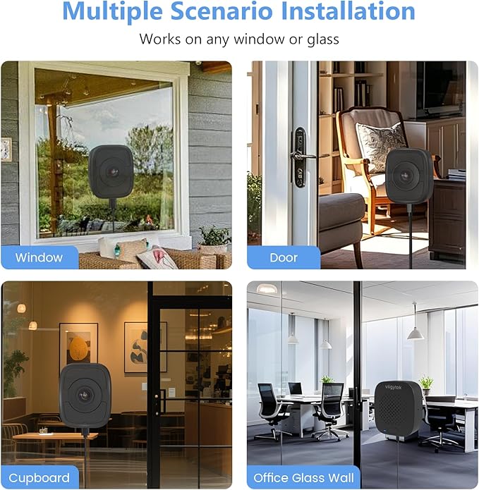 3K 5MP Window Camera for Home Security Indoor Magnetic Mount, 2Pack No Drill 5G&2.4GHz WiFi, Outdoor Monitoring Through Glass, Full Color Night Vision, 24/7 AI Smart Detection Recording