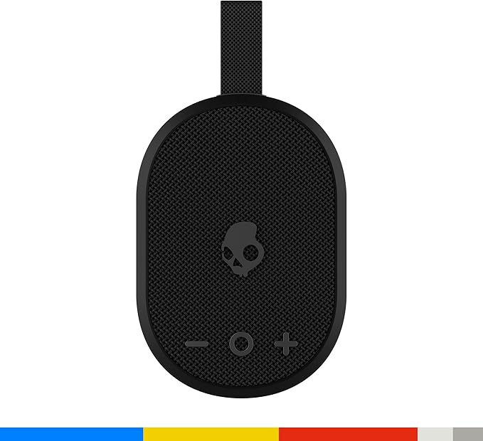 Skullcandy Ounce+ Wireless Bluetooth Speaker - IPX7 Waterproof Mini Portable Speaker with 16 Hour Battery, True Wireless Stereo, and Ballistic Nylon Carry Strap (Black)