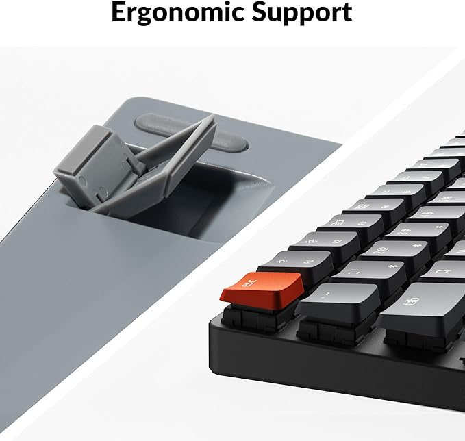 Keychron K3 Version 2, 84 Keys Ultra-Slim Wireless/Wired Mechanical Keyboard with White LED Backlit, Low-Profile Gateron Mechanical Blue Switch Compatible with Mac Windows