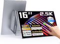 Intehill 16" 2.5K Portable Monitor, Second Laptop Screen Extender for Travel, Touchscreen Monitor for the Demanding Professionals, 120Hz Portable Gaming Monitor with Built-in Stand, T16KB (Silver)