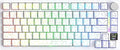 ATTACK SHARK X820 Ultra 75% Wireless Gaming Mechanical Keyboard Hot-Swappable Gasket Mount RGB Backlit BT/2.4G/Wired Custom Keyboard with Smart TFT Display&Knob QMK Driver-White Contour&Shark Switch