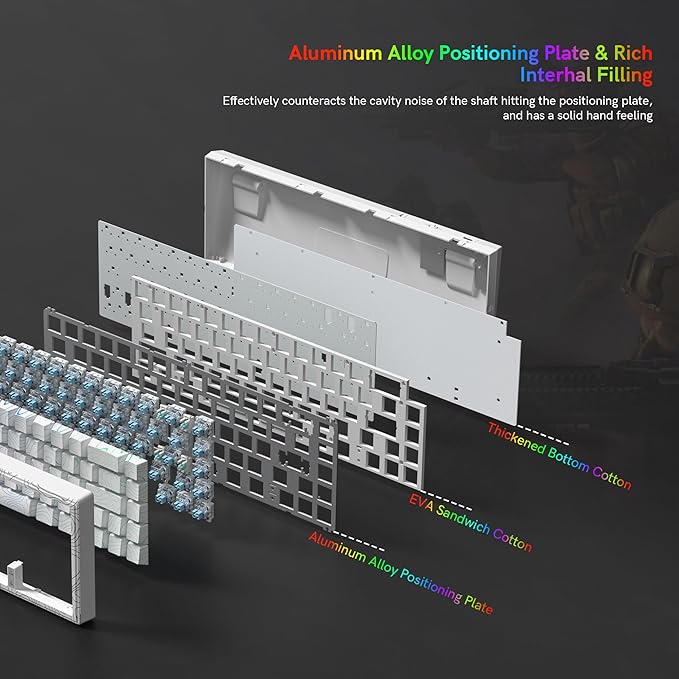 Womier M68 HE V2 Rapid Trigger Keyboard 60% Percent, Hall Effect Topographic Gaming Keyboard, Wired RGB Custom Mechanical Key Board with Magnetic Switch, PBT Keycaps for Mac/Win (White)