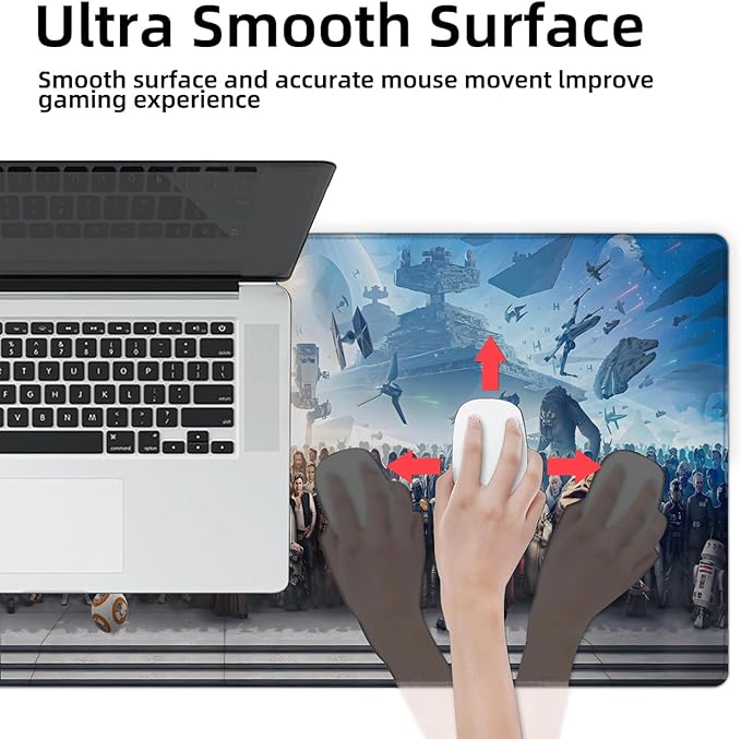 Large Gaming Mouse Pad，Long Mousepad, Extended XL Office Desk Mat, Long Full Desk Pad，Stitched Edges & Anti-Slip Rubber Base，Desk Pad for Keyboard and Mouse，Desk Accessories Supplies，31.5 x 11.8 inch