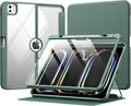 MoKo for iPad Pro 13 Inch Case (M5/M4) 2025/2024 with Pencil Holder, [Built-in Screen Protector], iPad Pro 13 M5/M4 Case with Clear Back & Magnetic Multi Angle Stand Cover, Midnight Green