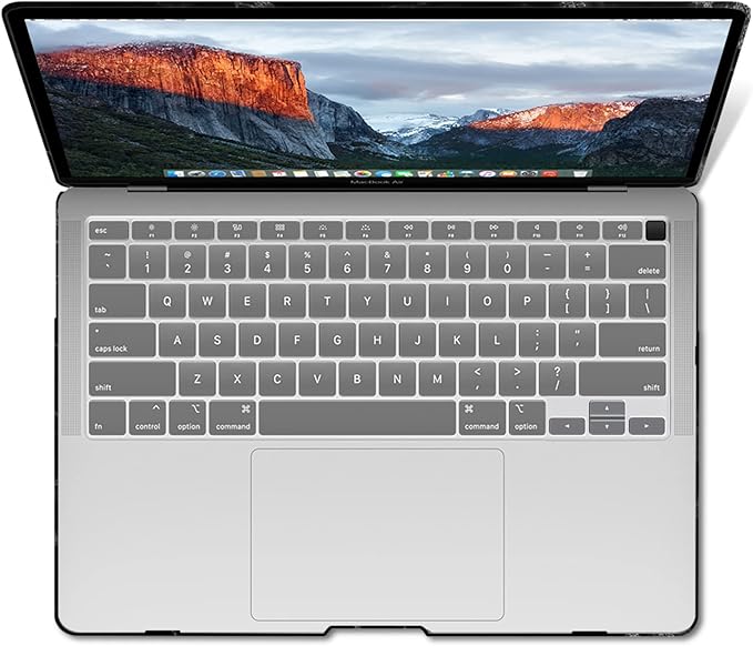 IBENZER Compatible with New MacBook Air 13 inch Case 2022 2021 2020 M1 A2337 A2179 A1932, Plastic Hard Shell Case with Keyboard Cover for Mac Retina Display with Touch ID, Black Marble, MAT13-BKMB+1