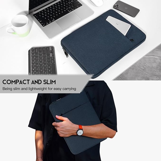 14 inch Waterpoof Laptop Sleeve Case for Dell XPS 15, Insprion 14, Latitude 14, Lenovo Flex 5 14, ideapad 14, HP Chromebook 14, ASUS Vivobook 14, HP Acer Lenovo Dell 14 inch Computer Carrying Bag