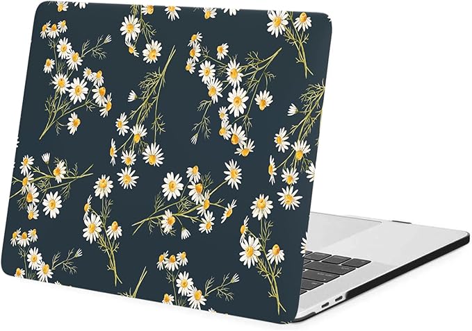 Hard Shell Compatible with MacBook Pro 16 Inch Case 2020 2019 Release Model A2141 with Touch Bar Touch ID, Plastic Protective Laptop Cover Case and Keyboard Skin, Daisy