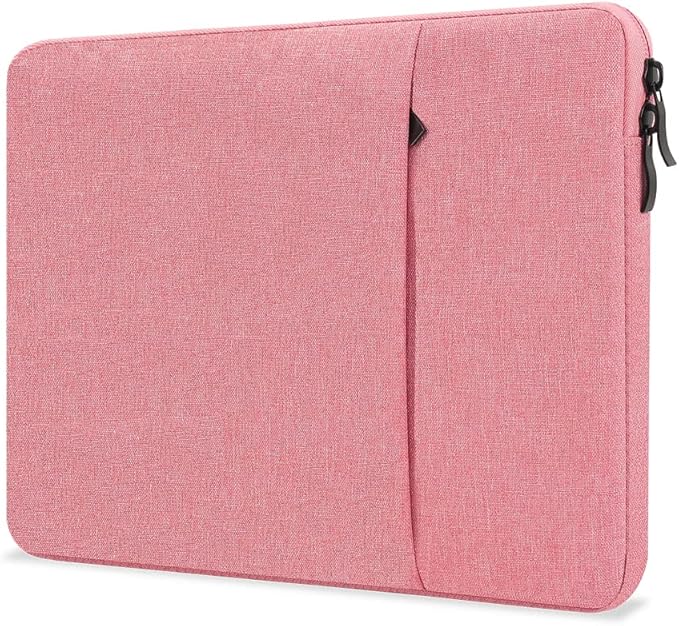 ProElife 12-Inch Laptop Tablet Sleeve Case Canvas Cover for 2022-2014 Surface Pro 4/5 / 6/7 / 7+ / 8/9|Surface Laptop Go 1/2 12.4"|MacBook Air/Pro 13'' M1|Samsung Galaxy Tab S8+/S7+ Bag (Pink)