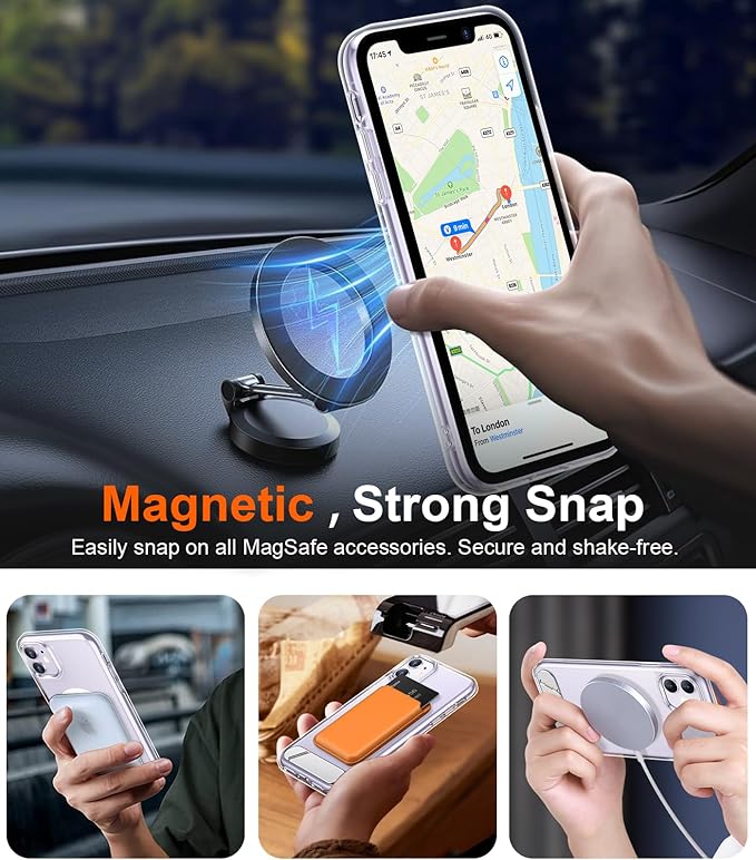 Magnetic Compatible with iPhone 11 Phone Case, [Built-in Invisible Kickstand][Compatible with MagSafe] [Military Grade Shockproof] Slim Thin Phone Case for iPhone 11 6.1"