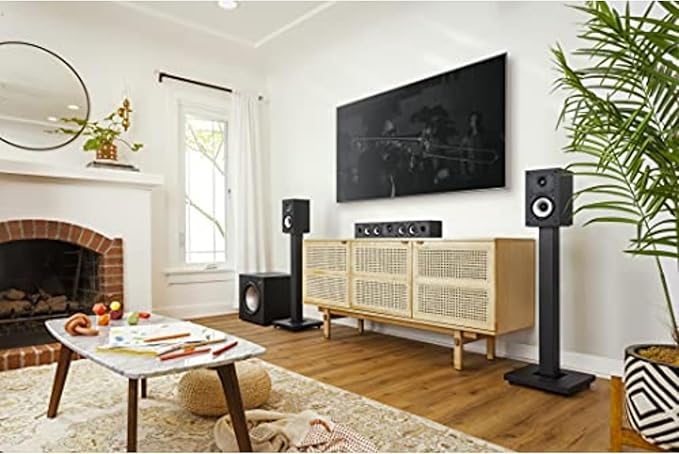 Polk Monitor XT12 Powered Sub - 12" Balanced Woofer & 100W Class A/B Amplifier, Low-Resonance MDF Cabinet & Removable Grille, Dolby Atmos & DTS:X Compatible, Home Theater Subwoofers, Midnight Black
