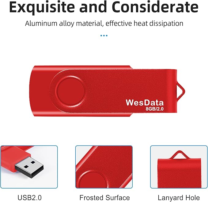 2 Pack 8GB USB 2.0 Flash Drive and 1 USB C Adapter, Thumb Drive USB Memory Stick Jump Drive, Compatible with OTG Type C Phones, Tablets, Laptop, PC (Blue, Red)