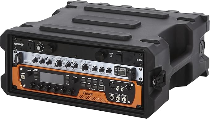Gator Cases Pro Series Rotationally Molded 4U Rack Case with Standard 19" Depth; Made in USA (G-PRO-4U-19), Black