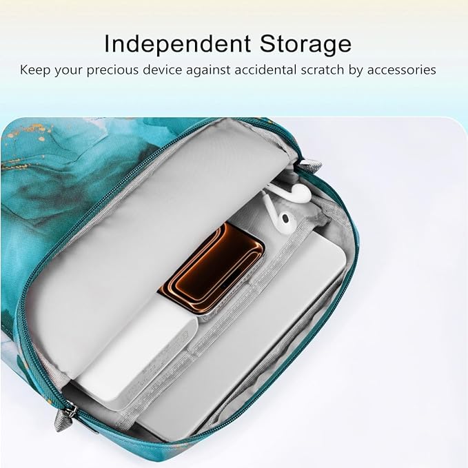 TiMOVO Laptop Sleeve Bag for MacBook Neo 13 inch 2026 Model A3404 with A18 Pro Chip, Handle Carrying Case with Shoulder Strap, Cloud Peacock Blue