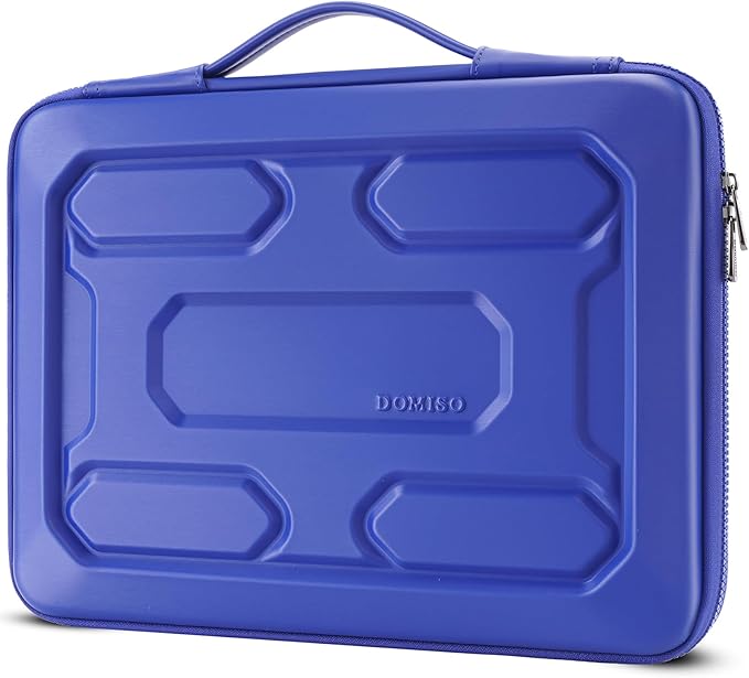 DOMISO 15.6 inch Laptop Sleeve with Handle Shockproof Waterproof EVA Protective Case for 15.6" Yoga 720 IdeaPad 310 320 ThinkPad T570/Legion 5 Gen 6/HP Envy 15/15.6" Notebooks, Royal Blue