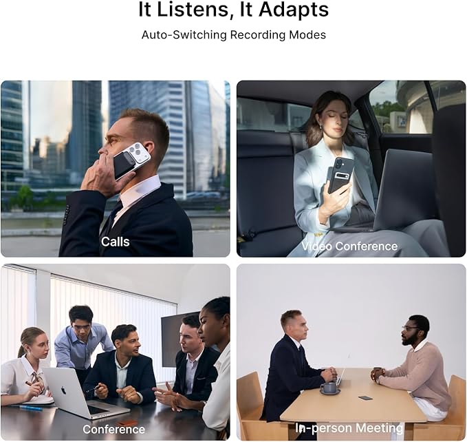 Comulytic Note Pro AI Voice Recorder, Unlimited Transcribe & Summarize, One Tap Recording Device with AI Note Taking, Support 113 Languages, 64GB, Audio Recorder for Calls, Meetings, Lectures, Orange